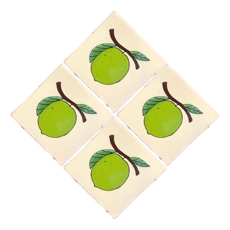 Azulejo 10.5cm Artesanal Talavera Liso 90pz #acln-04