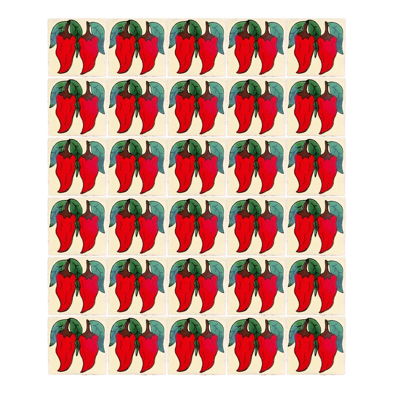 Azulejo 10.5cm Artesanal Talavera Liso 90pz #acln-02