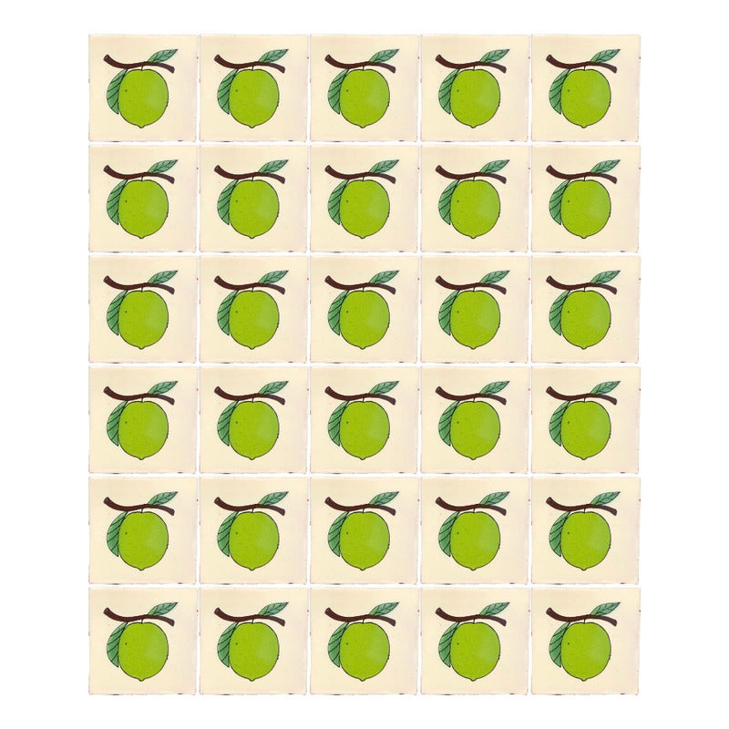 Azulejo 10.5cm Artesanal Talavera Liso 90pz #acln-04