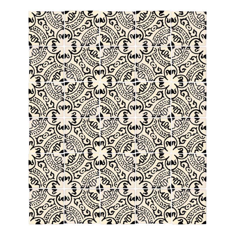 Azulejo 10.5cm Artesanal Talavera Liso 90pz #acls-118