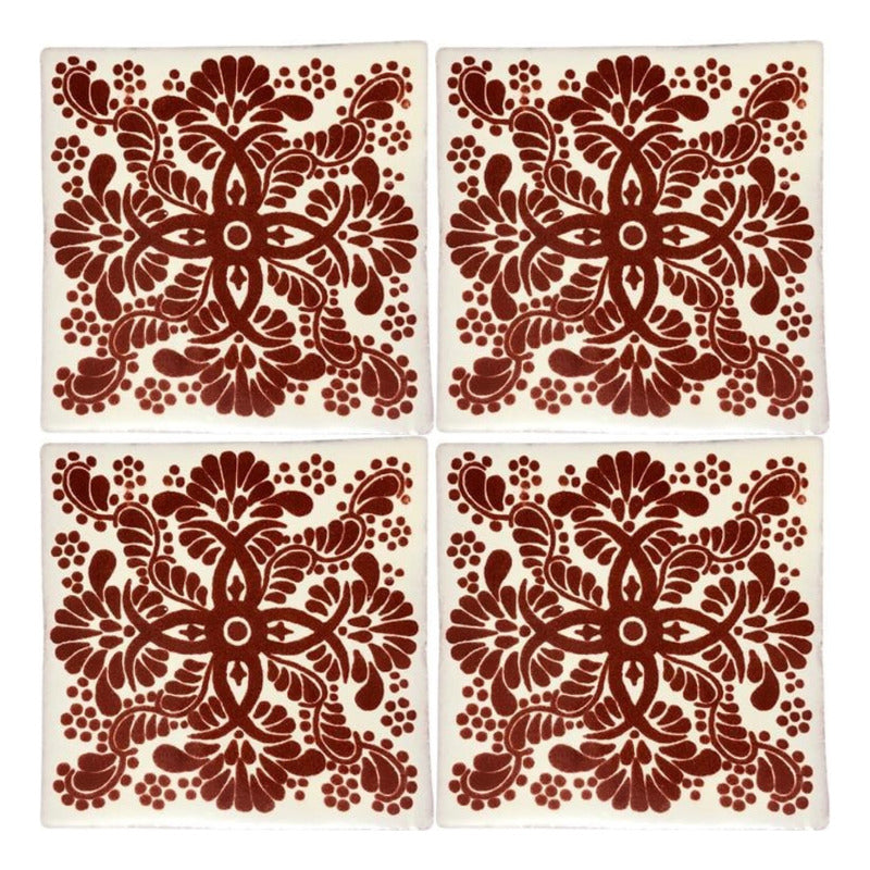 Azulejo 10.5cm Artesanal Tipo Talavera Liso 90pz #acls-75