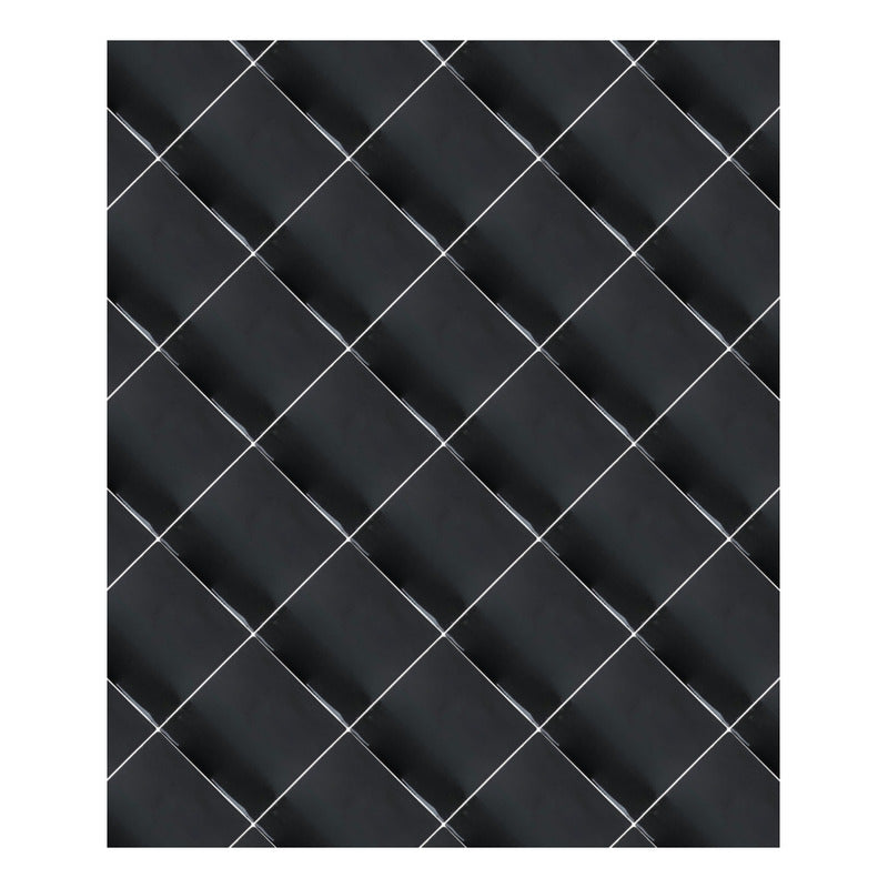 Azulejo 10.5cm Artesanal Talavera Liso 90pz Colores Negro
